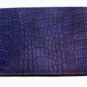 Purple Crocodile Embossed Thin Wallet